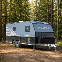 CAMPTRL Mini caravane mobile moderne pour la route 4x4 |   Cuisine pliable en acier inoxydable 4 places, étanche, facile à déplacer, légère