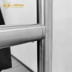 ब्रश 304 स्टेनलेस स्टील होटल की लॉबी पिंजरा ट्राली यूरोपीय शैली Bellman सामान गाड़ी - Product Image 5