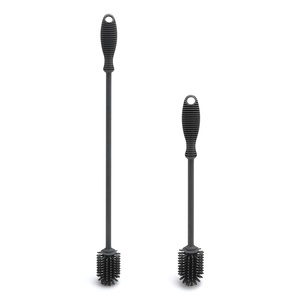 Hot Selling Silicone Cleaning Brush Long Handle Water Bottle Cup Brush Food Grade Silicone Baby Bottle Brush