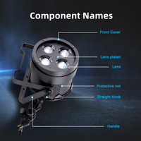 Projecteur LED mobile 250W pleine couleur avec zoom, 18 faisceaux LED, lumières de scène pour bars et spectacles, contrôlées par la voix