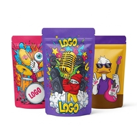 Sacs Mylar personnalisés imprimés 3,5g Cali Packs, anti-odeur, toucher doux, avec fermeture éclair résistante aux enfants, échantillon gratuit, usine OEM pour bonbons