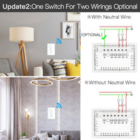 1gang 2gang 3gang 1Way 10A 240V Panneau de Verre Matériel Unique Vivre Télécommande 30 Mètres de Distance De Contrôle Sans Fil Smart Switch