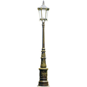 Lampadaire extérieur traditionnel super lumineux en alliage d'aluminium LED, étanche, blanc chaud 3500K, forme carrée, montage en surface pour jardin - Product Image 4