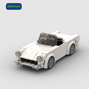 Ladrillos de construcción Moc ensamblados, bloques de construcción de automóviles Vintage técnicos clásicos blancos <span class=keywords><strong>para</strong></span> niños, juguetes, juegos de bloques de construcción, Coche - Product Image 1