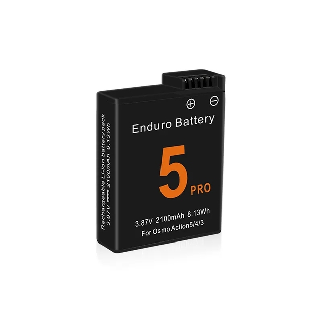 Full Decoding High Quality Li-ion Rechargeable Battery for Action 3/4/5 Pro Cameras 2100mAh Portable Power Accessory