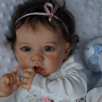 Poupée Reborn de 22 pouces, en résine haute qualité, poupée d'exportation transfrontalière, bébé réaliste, tenue de Noël, jouet mignon pour bébé