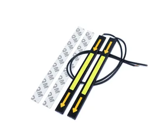 JHS Hot selling DRL COB 17CM Dual color Car Styling Arrow Daytime Running lamp Strip Fog Driving Lamps DC 12V