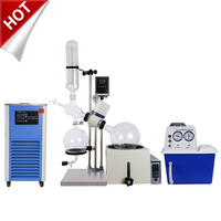 Équipement d'extraction d'huile de plante de bain à double condensateur vertical RE-501 5L évaporateur rotatif clé distillation sous vide