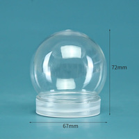 Pot en plastique rond sphérique vide à large ouverture de 140 ml, flacon transparent en forme de bulbe pour slime, boue cristalline, boîte scellée en PET pour l'emballage de bonbons