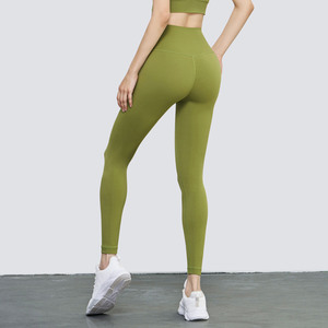 Leggings de yoga 2026 style basique avec logo personnalisé, poche arrière, effet push-up, contrôle du ventre, taille haute, élastiques et respirants - Product Image 5