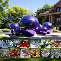 Boule de Noël métallique gonflable boule de miroir gonflable décorative ballons métalliques grandes boules de miroir gonflables géantes brillantes