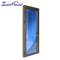 AS2047 NFRC-Puerta doble abatible de aluminio, estándar, con rejilla
