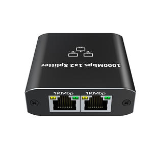Convertisseur Gigabit <span class=keywords><strong>Adaptateur</strong></span> réseau 1000mbps Rj45 <span class=keywords><strong>Internet</strong></span> Splitter 1 à 2 Rj45 8p8c Extender Plug avec <span class=keywords><strong>HDMI</strong></span> Application Haut-parleurs - Product Image 2