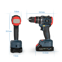 Perceuse à percussion électrique sans fil 21V, moteur sans balais, batterie au lithium, 320W, diamètre de perçage maximal 13mm, vitesse variable, OEM 30NM