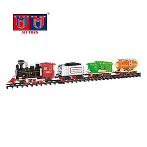 Children Christmas Gifts Battery Operated Train Spray B /O Lights Track Train Vehicle Toys For Kids