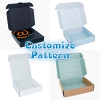 Boîte d'emballage en carton ondulé noir personnalisée en gros avec éponge de 2 mm pour chaussettes, boîtes d'expédition pour fourrure, options de taille et de logo