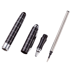 Bolígrafo de Metal Grueso de Alta Calidad con Rayas, Ancho de Escritura de 0.7 mm, Tinta Azul/Negra, Logotipo Personalizado Impreso, Bolígrafo Novedoso - Product Image 5