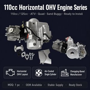 Moteur de moto OHV 110cc horizontal à démarrage électrique <span class=keywords><strong>automatique</strong></span> pour VTT et quads – Vente en gros pour concessionnaires et distributeurs - Product Image 5