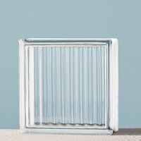 Ultra-white Solid Glass Brick Modern Float Glass Transparent square Partition Wall for Household Entrance Bathroom