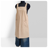 Tablier sans manches en lin-coton réutilisable, style japonais minimaliste, tendance, artistique, rétro, multifonctionnel pour la maison
