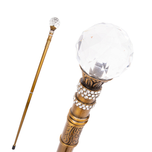 Bastón Transparente con Punta de Bola, Bastón, Cetro, Bastón Metálico Creativo <span class=keywords><strong>para</strong></span> <span class=keywords><strong>Caballero</strong></span>, Bastón Moderno y Elegante - Product Image 1