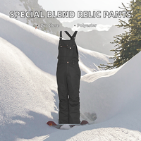 Pantalon de ski/snowboard pour homme Relic Bib, mélange spécial, avec fermeture éclair, 100% polyester