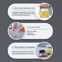 Coupe-légumes multifonctionnel à pression pour la cuisine domestique, spécialisé pour les chips de pommes de terre, les radis, les concombres et les oignons