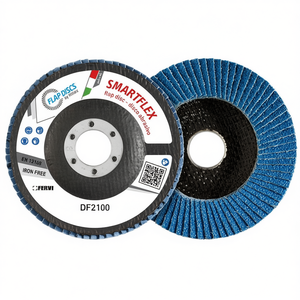Disque à lamelles Fervi Smartflex Classic 115 mm, disque abrasif sans fer pour le ponçage du métal - Product Image 1