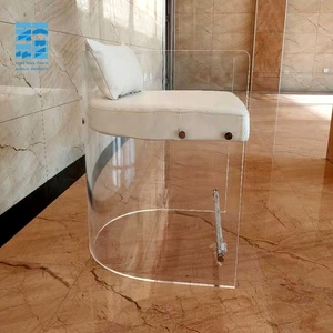 <span class=keywords><strong>Silla</strong></span> acrílica <span class=keywords><strong>redonda</strong></span> de piel de vaca con cojines, sillas acrílicas de barril - Product Image 2