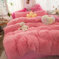 Ensembles de couettes design Offre Spéciale 4 pièces de luxe épaisses protectrices chaudes pour l'hiver drap de lit en velours corail draps pour l'hiver literie
