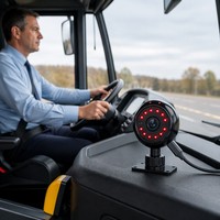 Système de surveillance du conducteur par IA (DMS) avec alerte de fatigue, vision nocturne infrarouge HD, alarme anti-somnolence et caméra de rétroviseur