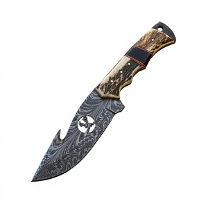 Handcrafted Stainless Steel Hunting Knives with Comfortable Handmade Wood Handle & <b>Leather</b> Sheath hunting Knifes - Product Image 2