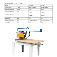 Scie à bras radial horizontale MJ2238/MJ2236 - Scie circulaire universelle pour le travail du bois avec moteur pour la découpe de précision des plaques