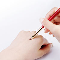 Pinceau à lèvres personnalisé en poils synthétiques 18 brins, série Rose Rouge, luxe, poils naturels, ensemble de pinceaux de maquillage personnalisés pour rouge à lèvres et liner