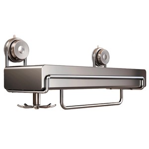 ชั้นวางของในครัวแบบถ้วยดูดติดผนังรูปสี่เหลี่ยมผืนผ้า ที่จัดระเบียบเครื่องเทศ ทำความสะอาดง่าย สำหรับใช้ในครัวเรือนอเนกประสงค์ - Product Image 5