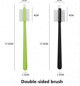 Brosse de nettoyage de cuisine avec manche en acier et brosse en nylon pour presse-agrumes/machine à lait de soja, en plastique PP - Product Image 6