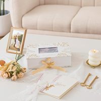 Boîte d'emballage personnalisée de luxe pour souvenirs et cadeaux de mariage et de fiançailles
