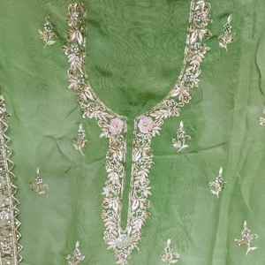 Modern Designer Unstitched Hand Embroidered Indian Fashion-Forward <b>Suits</b> for Women for Traditional Style Parties - Product Image 1