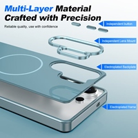 Étui de téléphone magnétique sans fil anti-chute Meracly compatible avec iPhone 15 16 17 18 Air Pro Max Samsung S25 24 Plus Ultra