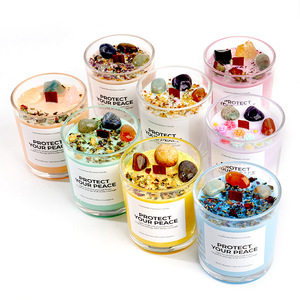 Velas Aromáticas de Flores Secas em Cristal, Presentes de Fragrância em Vidro, Velas de Soja, Decoração Criativa para Casa, Velas Artesanais - Product Image 1