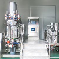 Machine de mélange, homogénéisation et émulsification sous vide à levage hydraulique pour crèmes cosmétiques, lotions, produits chimiques et alimentaires, 500L, moteur à engrenages