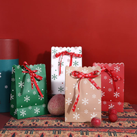 Boîtes cadeaux de Noël 3D, sacs en papier de Noël, sacs cadeaux de haute qualité pour les cadeaux de vacances, friandises, bonbons, biscuits, petits cadeaux