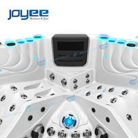 JOYEE Spa extérieur pour 5 personnes avec système de contrôle Balboa, bain de massage en acrylique Ariestech pour jardin, hôtel, terrasse