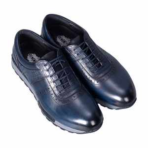 Men's Genuine Leather Casual Shoes <b>Round</b> Toe Lace-up Autumn Plush Lining Rubber Outsole <b>Cushioned</b> EVA Midsole - Product Image 5