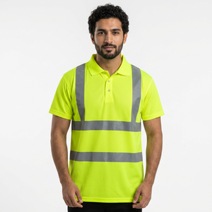 Clush Industries Polyester/Cotton Custom Breathable High Visibility Reflective Safety T-Shirt Unisex Construction Work <b>Heat</b> - Product Image 1