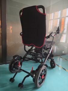 Fauteuil roulant électrique pliable en semi-fibre de carbone pour l'aide à la mobilité, moteurs doubles 150W, batterie à démontage rapide - Product Image 5