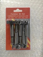 Jeu de forets de 15 à 35 mm, jeu de scies cloches pour le travail du bois, perceuse pour le bois, le plastique, le contreplaqué, outil rotatif, 5 pièces/jeu avec boîte