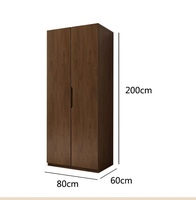 Armoire de rangement et penderie en bois de style nordique américain au design épuré pour chambre à coucher