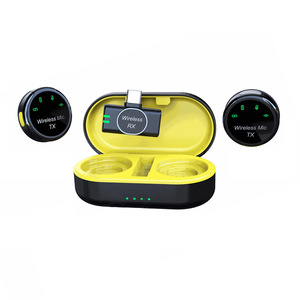 Microphone cravate sans fil magnétique rond haute sensibilité 1 Drag 2 avec étui de charge, interface Type-C et lumières LED - Product Image 2