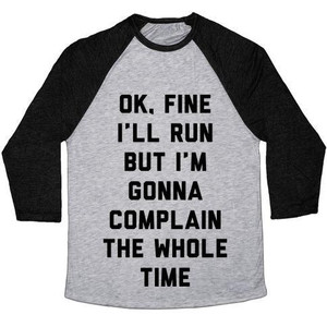Ok, bien, me voy a correr, camiseta de béisbol unisex de mezcla triple - Product Image 2